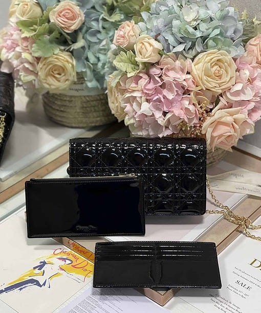 Christian Dior Lady Dior Pouch Black For Women 8.5in/21.5cm CD S0204OVRB_M900