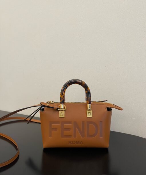 Fendi By The Way Brown Mini Bag For Woman 17cm/6.5in