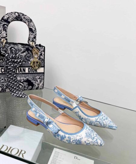 Christian Dior Women's J'Adior Slingback Pump Blue For Women CD 0.7in/ 2cm