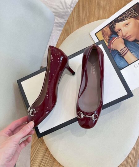 Alternative view of Gucci Women's Pump With Horsebit Red For Women GG