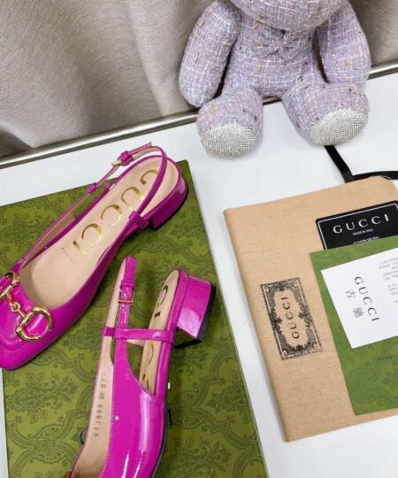 Alternative view of Gucci Women's Slingback With Horsebit Dark Pink For Women GG