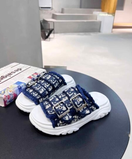 Christian Dior Women's D-Wander Slide Blue For Women CD