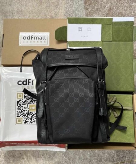 Gucci Backpack Fabric Black For Men 15in/38cm GG 510336 K28CN 1000