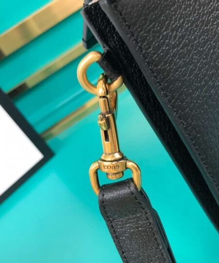 Alternative view of Gucci Animalier Pouch Black with Bee Detail For Men 12in/31cm GG 523684 DJ20T 1000