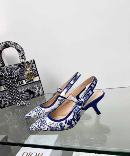 Christian Dior Women's J'Adior Slingback Pump Bright Blue For Women CD 2.5in/6.5 cm