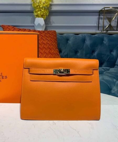 Alternative view of Hermes Kelly Danse II Bag Swift Orange Gold Hardware For Women 8.7in/22cm
