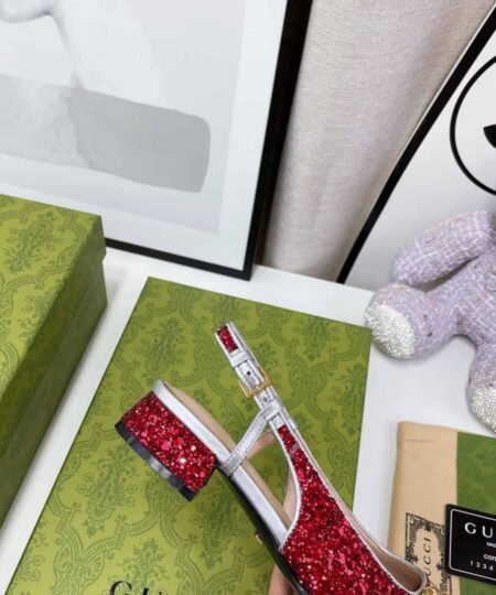 Alternative view of Gucci Lovelight Slingback With Horsebit Red For Women GG