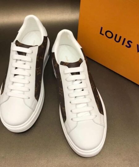 Alternative view of Louis Vuitton Time Out Sneaker White/Brown For Women LV