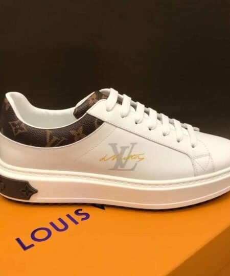 Louis Vuitton Time Out Sneaker Monogram Canvas White/Brown For Women LV