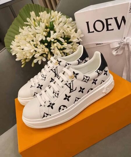 Louis Vuitton Time Out Sneakers White/Black For Women LV