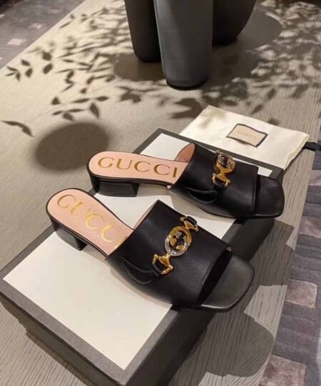 Alternative view of Gucci Gucci Zumi Slide Sandals Black For Women GG