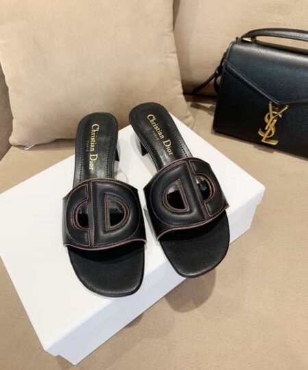 Christian Dior D Club Slide Black For Women CD