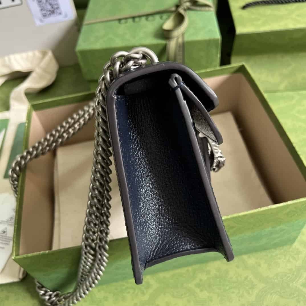 Gucci Dionysus Small GG Shoulder Bag Beige And Blue GG Supreme Canvas For Women 10in/25cm 499623 K9GSN 4075 - Image 7