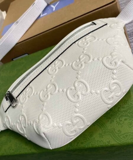 Alternative view of Gucci GG Embossed Belt Bag White GG Embossed For Men 9.1in/23cm GG 658582 1W3CN 9022