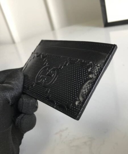 Alternative view of Gucci GG Embossed Card Case Black For Men 4in/10cm GG 625564 1W3AN 1000