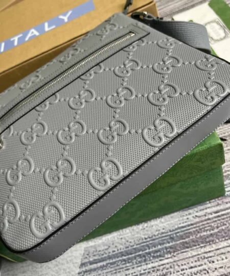 Alternative view of Gucci GG Embossed Bag Grey GG Embossed For Men 10.2in/26cm GG 406410 1W3CN 1275