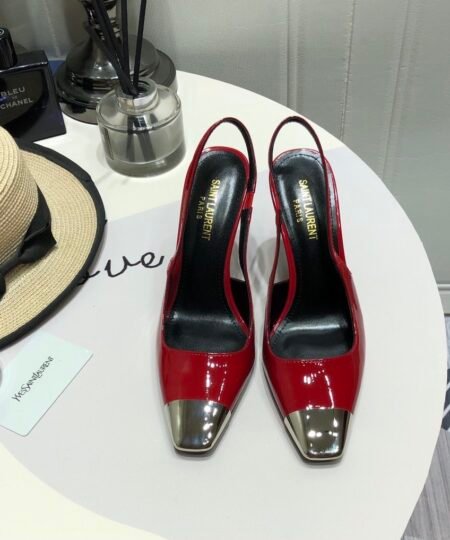 Saint Laurent Women's Blade Slingback Pumps Red For Women YSL