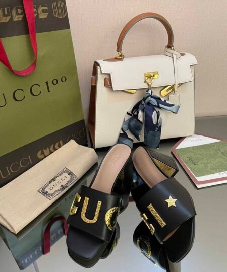 Alternative view of Gucci Women's 'Gucci' Slide Sandal Black For Women GG