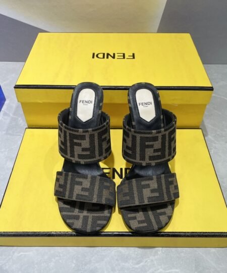 Fendi First Brown High-Heeled Sandals For Women