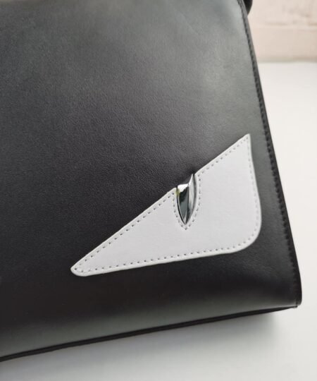 Alternative view of Fendi Monster Eyes Flat Zip Pound Clutch in Black with Silver Hardware For Men 27cm/10.5in FF