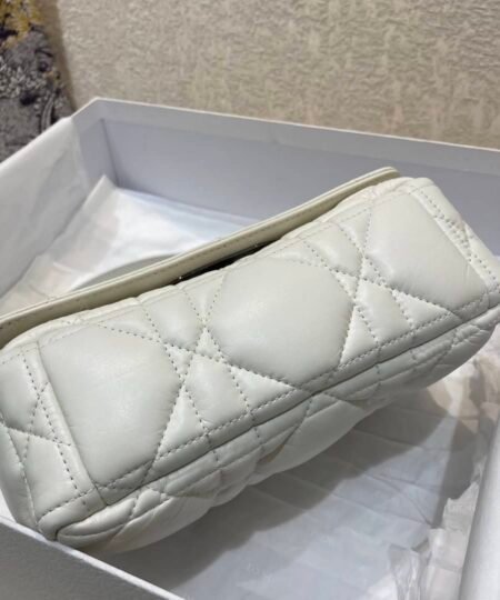 Alternative view of Christian Dior Mini Dior Caro Bag Latte Matte Padded Macrocannage Latte White For Women 20cm CD