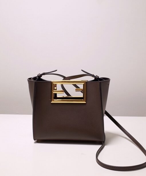 Fendi Way Small Dark Grey Bag For Woman 20cm/8in