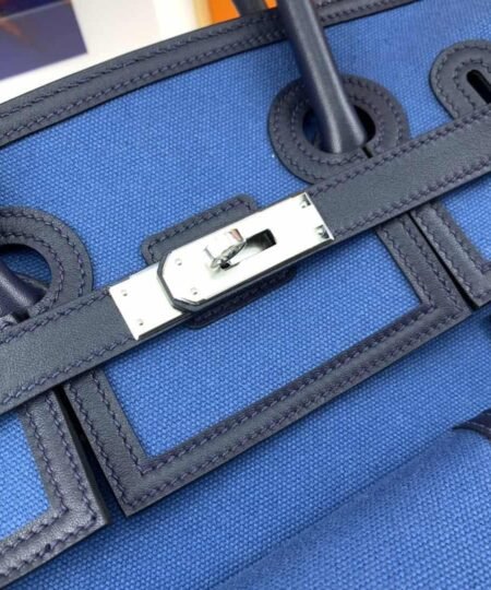 Alternative view of Hermes Birkin Cargo 35 Blue, Silver Toned Hardware Bag For Women, Women's Handbags, Shoulder Bags 13.8in/35cm