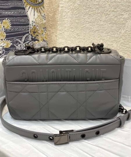 Alternative view of Christian Dior Mini Dior Caro Bag Gray Padded Macrocannage Gray For Women 20cm CD