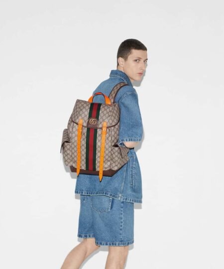 Alternative view of Gucci Ophidia  Medium Backpack Beige For Men 15.7 in/ 40 cm 598140 FADEB 9757