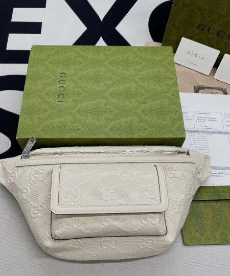 Alternative view of Gucci GG Embossed Belt Bag White GG Embossed For Men 11in/28cm GG