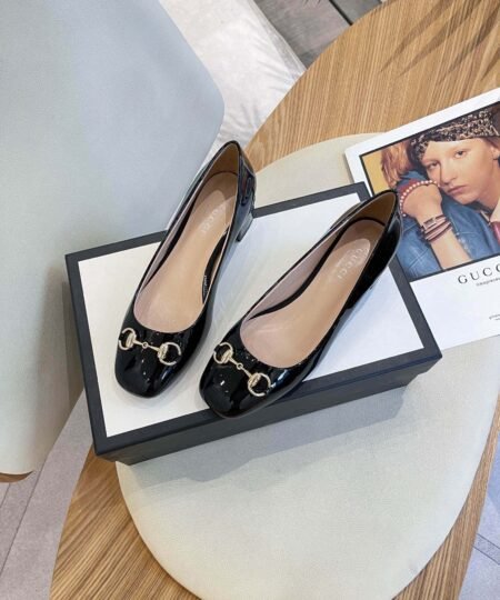 Gucci Women's Ballet Flat With Horsebit Black For Women GG