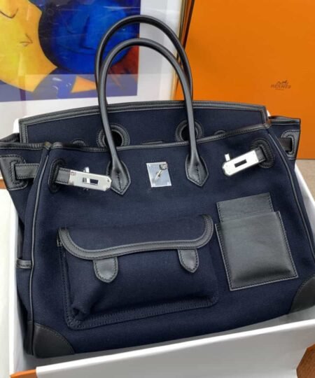Hermes Birkin Cargo 35 Purple, Silver Toned Hardware Bag For Women, Women's Handbags, Shoulder Bags 13.8in/35cm