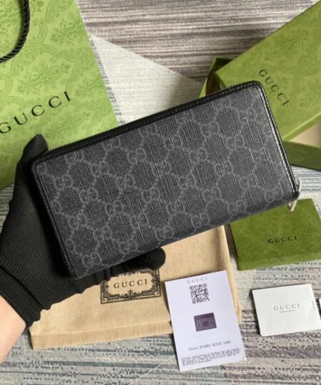 Alternative view of Gucci Ophidia GG Zip Around Wallet With Interlocking G Black For Men 8in/19cm GG