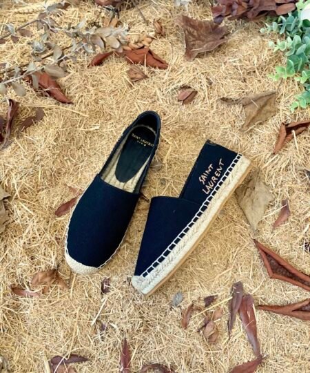 Saint Laurent Women's Saint Laurent Embroidered Espadrilles Black For Women YSL
