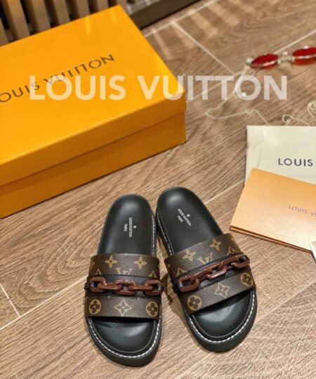Louis Vuitton LV Sunset Flat Comfort Mule Black/Brown For Women LV
