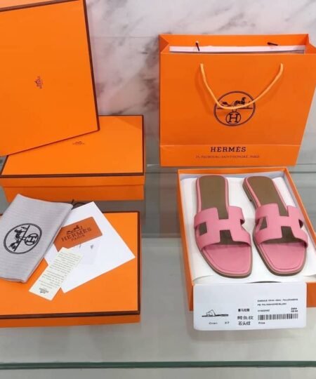 Hermes Oran Sandal Pink For Women, Women's Shoes H021056Z