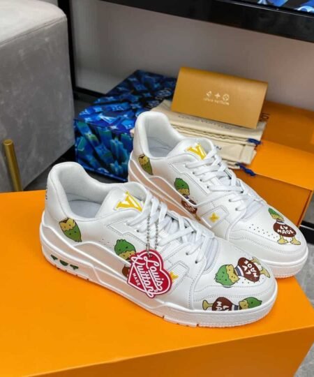 Louis Vuitton LV Trainer Sneaker White By Virgil Abloh For Women LV 1A9JC5