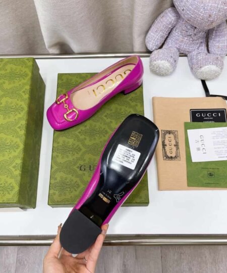 Alternative view of Gucci Women's Ballet Flat With Horsebit Dark Pink For Women GG