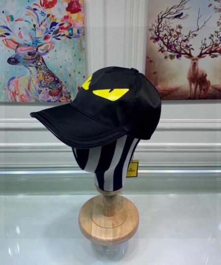 Fendi Baseball Eye Cap Black Fendi Cap