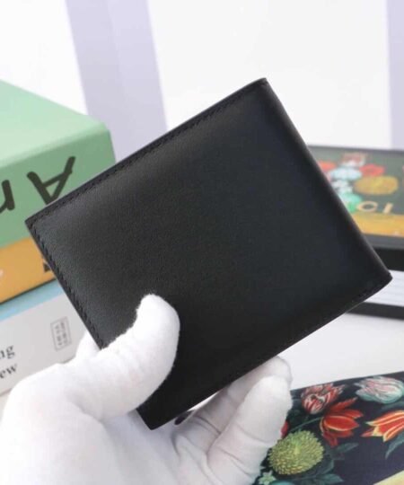 Alternative view of Gucci Bi-Fold Wallet Black with Embroidery For Men 4.3in/11cm GG
