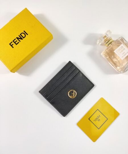 Fendi Card Case Flat black For Men 4in/10cm FF 8M0445A18BF0KUR