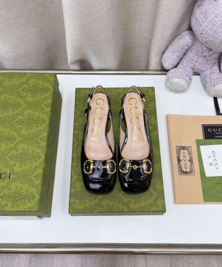 Gucci Women's Slingback With Horsebit Black For Women GG