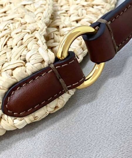 Alternative view of Fendi Small Croissant Hobo Bag Raffia For Women, Women's Handbags, Shoulder Bags 11.4in/29cm FF 8BR790AFGJF1E1B