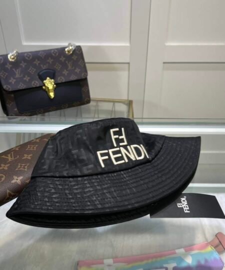 Alternative view of Fendi Denim Bucket Hat Black Fendi Hat