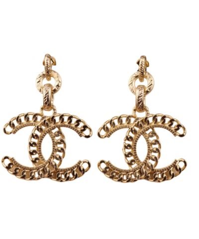 Chanel CC Earrings Gold For Women
