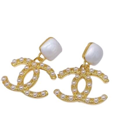 Chanel CC Earrings Gold For Women