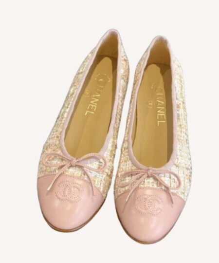 Chanel Ballet Flats Beige For Women