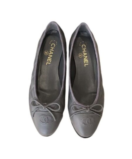 Chanel Ballet Flats Dark Grey For Women