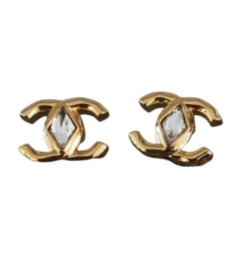 Chanel C Earrings Gold For Women