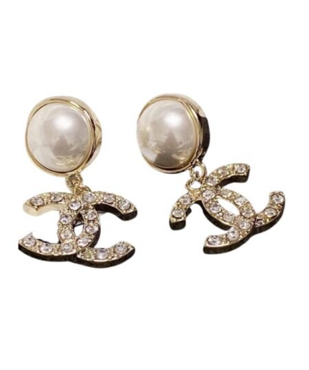Chanel CC Earrings Gold For Women